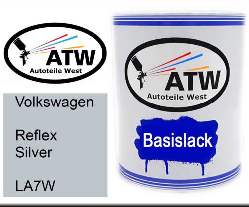 Volkswagen, Reflex Silver, LA7W: 1L Lackdose, von ATW Autoteile West.